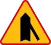 A-6d "entry of the one-way road from the right"Drivers on the side road have to yield