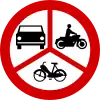 B-3/4/10 "no entry for motor vehicles"