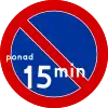 (variant of B-35 sign — no parking for more than [...] minutes