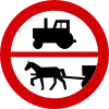 B-6/8 "no entry for tractors and horse-drawn vehicles"