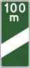 F-14f "indicator sign on the expressway, placed in a distance of 100 m before the beginning of exit lane"