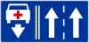 F-18 "opposite direction for designated vehicles"(e.g. opposite lane on the left only for emergency vehicles)