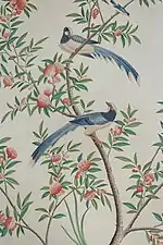 The Upper Drawing Room wallpaper (detail).