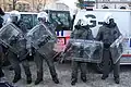 Norwegian police on a protest, 2009