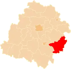 Location within the voivodeship