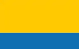 The civil flag of the Opole Voivodeship.