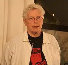 Pauline Oliveros at a dinner concert in Oakland