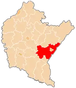 Location within the voivodeship