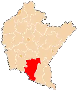 Location within the voivodeship