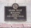 A plaque affixed by the Providence Preservation Society