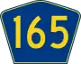 Highway 165 marker