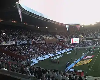 The Boulogne stand on first match of the season Paris Saint-Germain - FC Sochaux.