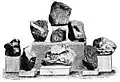 1875 drawing of some fragments