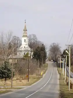 Main street and the Catholic Church