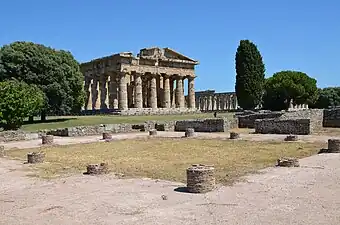 The archaeological area around