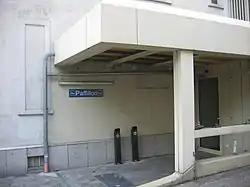 Smoking shelter in front of local administration