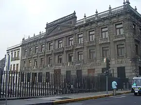 The former Palace of the Marquesses of El Apartado, in front of Mexico City's Templo Mayor, designed by Manuel Tolsá