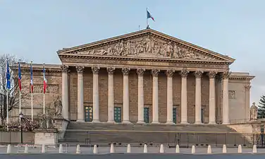 Palais Bourbon seen from the Seine