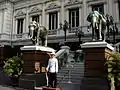 A Royal Guard at the gate of Chakri Maha Prasat Throne Hall, Grand Palace, Bangkok.