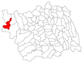 Location in Bacău County