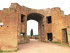 Buildings along NE side of "courtyard" garden