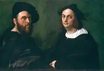 Raphael, Portrait of Andrea Navagero and Agostino Beazzano (c. 1516)77 × 111 cm