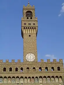 Photo from the top of a medieval tower surmounting a palace