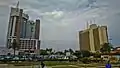 Palestine Hotel on right, Cristal Grand Ishtar Hotel on left