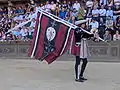 Civetta's flag bearer during the Corteo Storico