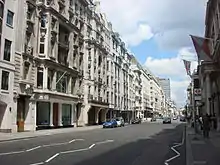 View of Pall Mall, London, with old buildings