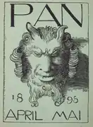 Munich Secession — Franz von Stuck's cover illustration for Pan (magazine), April/May 1895.