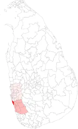 Location of Panadura