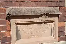 Memorial stone at the walls of Virgin Mary Eleousa church (inscribed date 1882)