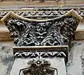 Column capital with stucco ornament