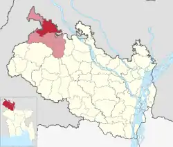 Location of Panchagarh Sadar