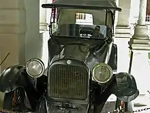 The 1919 Dodge roadster in which Villa was assassinated, displayed in the museum's courtyard.