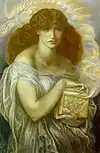 Jane Morris in the role, Dante Gabriel Rossetti, coloured chalks, 1879