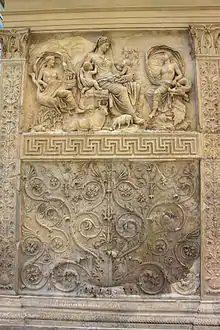 Roman acanthuses in an arabesque on the Ara Pacis, Rome, unknown architect and sculptors, 13-9 BC