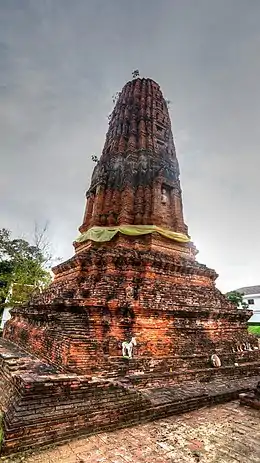 The prang of Wat Prang Luang, one of the oldest temples in Nonthaburi Province and Bangkok Metropolitan Region