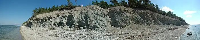 The cliffs near the village of Panga on the north coast of Saaremaa