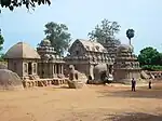 'Five Rathas' at Mamallapuram, Tamil Nadu.