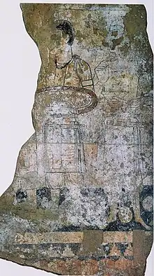 Penjikent donors, Temple II, 5th to early 6th century (circa 500). They are similar to the donors of Kafir-kala.