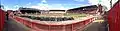 Panoramic view of St James Park, Exeter from the St James Road Terrace.