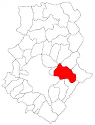 Location in Ilfov County