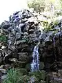 The romantic garden waterfall