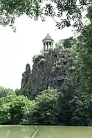 The temple on the summit of the Île de la Belvédère.