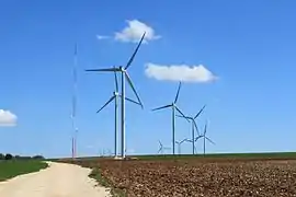 The windfarm in Quenne