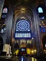 Reconstructed Primary Gothic clerestories adjacent to the northern transept.