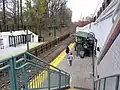 Looking down towards the platform