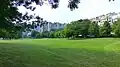 Large green area in the center of settlement Travno - Park Travno in Zagreb